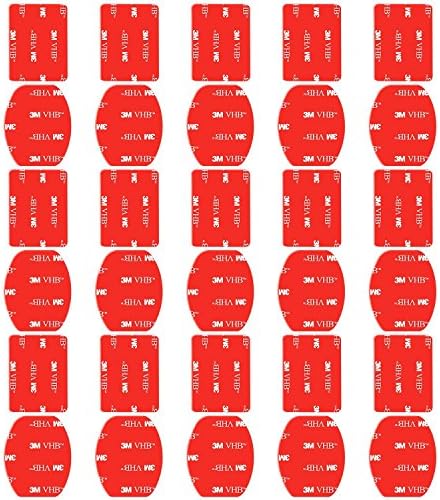 Feelones 16-Pack Double Side Helmet Adhesive Sticker Flat and Curved Pads Mounts for GoPro Hero 3 3+ 4 5 SJ4000 5000 6000 DBPOWER AKASO VicTsing APEMAN WiMiUS Rollei Campark Sony Sports DV and More