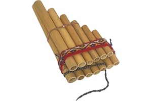 THORNESS Zampona Panpipes a doppia fila 17 cm x 8,5 cm | 13 tubi | Strumento tradizionale sudamericano | Prodotto in Perù | Strumento a tubo piatto | strumento a flauto