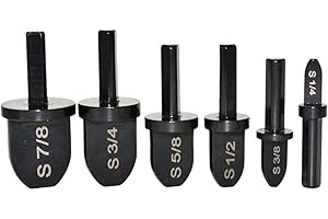 Amusingtao Set Utensili Punte Cartellatrice + Espansore Tubi in Rame per Avvitatore O Trapano,Set di Punte da Trapano per Utensile A Pressare - 6 Pezzi