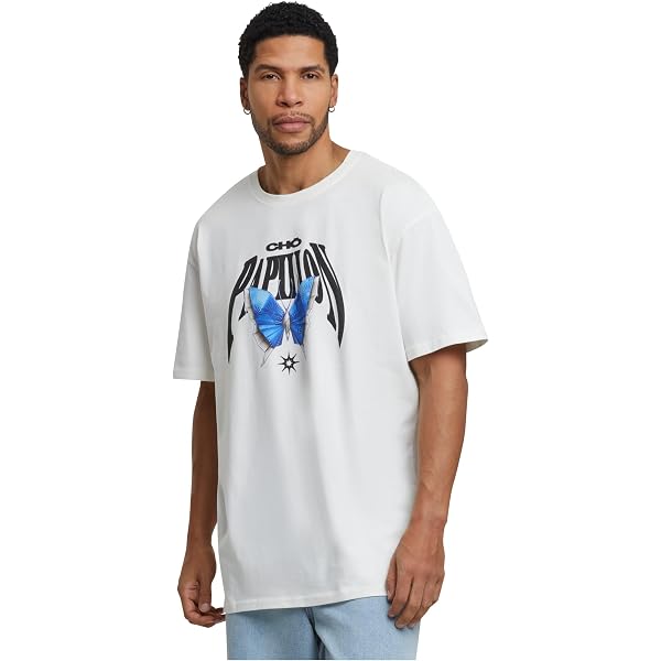 Mister Tee Maglietta Uomo Origami – Stampa Frontale, Morbida, Girocollo, Cotone, Colori Vari