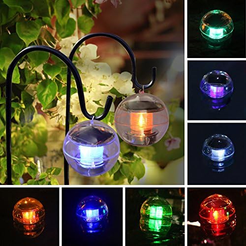 KYC Solar Float light 4.5 inch Garden Hanging Ball Color Changing Globe Night Pond Pool Light Floating RGB Light Garden Light Waterproof Floating light Bathtub Swimming Pool Party Decor (1PCS)