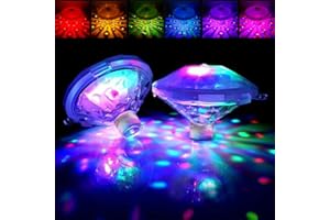 SGZIOO Pack of 2 Floating Pool Lights, Floating Pool Lights, 8 Modes Colour Changing Pool Light, LED Pool Lighting Underwater, Swimming Lights for Pond