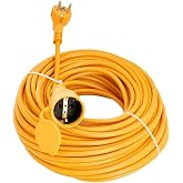 Proalet Seyyar Uzatma Kablosu, Erkek ve Dişi Fiş Kaplinli, Kapaklı Prizli, 3x2.5 mm, Kalın Kablo, Bah&ccedil;e, Şantiye, At&ouml;lye ve D