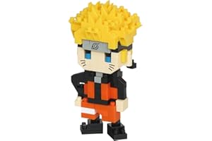 Nanoblock Bandai Naruto Uzumaki - Mini-Bausteinfigur - Konstruktionsspiel - Bausatz für Manga-Pixel-Figur - NBCC134
