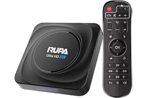 RUPA Android TV Box 11.0, Smart TV Box 8GB RAM 64GB ROM RK3566 Quad-Core CPU Unterstützung HD 3D 8K 2.4G/5Ghz WiFi BT 4.0 USB 3.0 LAN 1000M TV Box