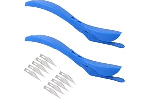HORREX Presentpappersskärare, säkerhetskniv med 10 reservblad omslag, pappersklippare gåva wrap pappersskärare för jul hallow