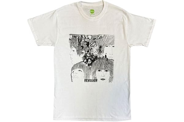 The Beatles Revolver Album Cover - T-Shirt - Coupe Droite - Col Rond - Manches Courtes - Homme