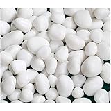Schmick 950 Grams White Pebbles Stones for Plants Pots, Decoration, Garden, Table and Home Decor, Vase Fillers (950 Grams, Wh