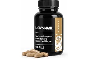Lions Mane 180 Kapslar 2500mg – Högdoserad 5:1 Löwenmähne Extrakt (Hericium Erinaceus) – För Hjärnkapacitet, Fokusering & Nervsystem – Vegansk, Utan Tillsatser, Stödjer Hjärta