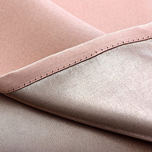 KINLO® 2 Stücker 145*245cm (BreitexLänge) Gardinen blickdicht Rosarot Vorhang blackout 100% Polyester Verdunklungsvorhang mit Ösen für Schlafzimmer Wärmeschutz & Geräuschreduzierung 2 Jahren Garantie - 7