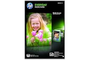 HP Papier photo Everyday, brillant, 200 g/m2, 10 x 15 cm, 100 feuilles, compatible avec les Imprimantes HP InkJet