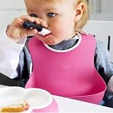 Buffer &Ccedil;ocuk Bebek Mama &Ouml;nl&uuml;ğ&uuml; D&ouml;k&uuml;lme Engelleyici B&uuml;k&uuml;lebilir Pembe