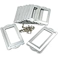 10Pack Office Library File Drawer Cabinet Card Tag Label Card Holder Drawer Pull/Label Holders/Label Frames Card/Label Holder Modern Label Holders Metal Frame (Silver)