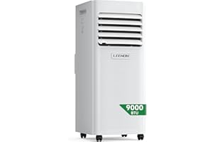 Klimaanlage Mobil 9000 BTU, LEENON Mobil Klimagerät 4 in 1 Kühlen Entfeuchten Ventilato& Schlafmodus, 2.6KW Mobile Klimaanlage mit Abluftschlauch, Fernbedienung/24h Time für Zuhause Bür bis zu 35 m²