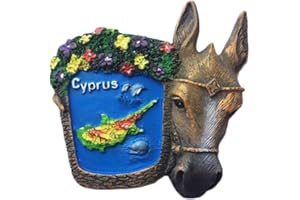 MUYU MAGNET 3D Zypern Kühlschrankmagnet Reiseaufkleber Souvenir, Esel-Form Haus & Küche Dekoration Kühlschrankmagnet