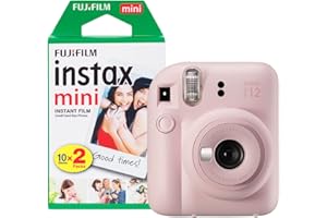 Fujifilm Instax Mini 12 Sofortbildkamera mit 20 Aufnahmen, Blossom Pink