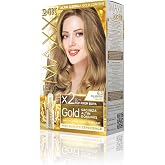 MAXX DELUXE Gold serisi 24K Altın Par&ccedil;acıklı Serum ile 1 Kutu 2 x 50 ml ve Geliştiriciler Sa&ccedil; Boyası (BAL K&Ouml;P&Uuml;Ğ&Uuml; 8.3)