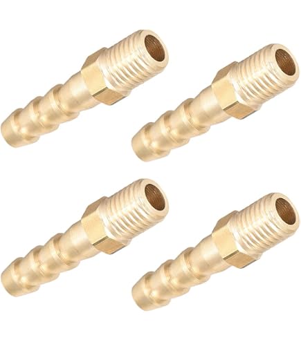 5 Pezzi Raccordi A Innesto Rapido Ottone – 5/16" Tubo X 3/8" NPT Maschio, Per Sistemi Pneumatici E Freni Ad Aria