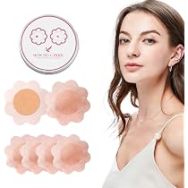 2XK-NOV Copricapezzoli Copri Capezzoli Donna - USA e Getta Non Tessuto Impermeabile e Traspirante Invisibile,6cm, Adesivi Copertura a Forma di Fiore (Pulire la Pelle Prima dell'uso) (10