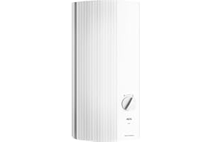 AEG elektronischer Durchlauferhitzer DDLE EASY 18 kW, einfache Temperaturwahl durch 2 Festtemperaturen 42°C (Dusche) und 55°C (Küchenspüle),Festanschluss 400V, VDE geprüft, 228840