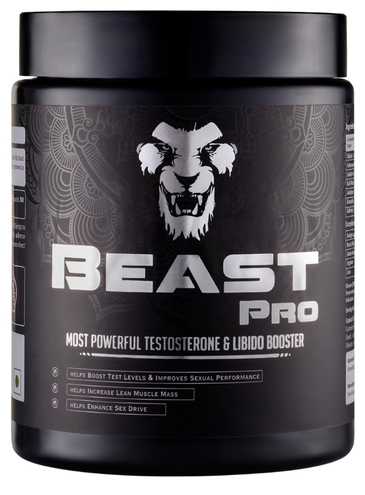 Mango Herbs Beast Pro: Powerful Testosterone Booster for Men | Natural Libido Enhancer | Supports Strength, Stamina & Vitalit