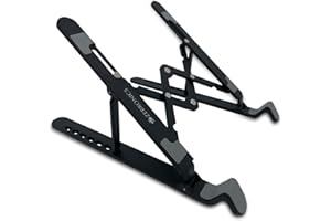 Zebronics-NS1500 Laptop Stand Featuring Foldable Design, Anti-Slip Silicone Rubber Pads, Supports Maximum of 5kgs Weight Tabl