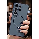 CONSTRAIN - Samsung ile uyumlu Galaxy S26 Ultra İ&ccedil;in M-Safe Şarj &Ouml;zellikli Elde Kaymaz Soft Renkli Kılıf - Lacivert