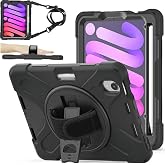 FIVEY Apple ile Uyumlu iPad Mini 6 / Mini 7 A17 Pro Zırhlı Armour Defender Askılı Kılıf