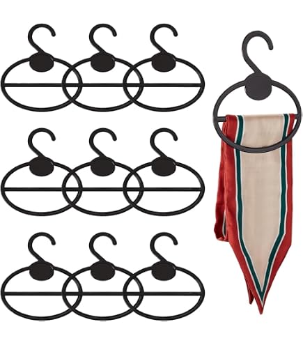 Cabilock 10pièces Cintres pour Foulards Et Cravates Organisateurs pour Placard Porte-Foulards Et Présentoir à Rubans Support Léger Et Pratique pour Accessoires Variés