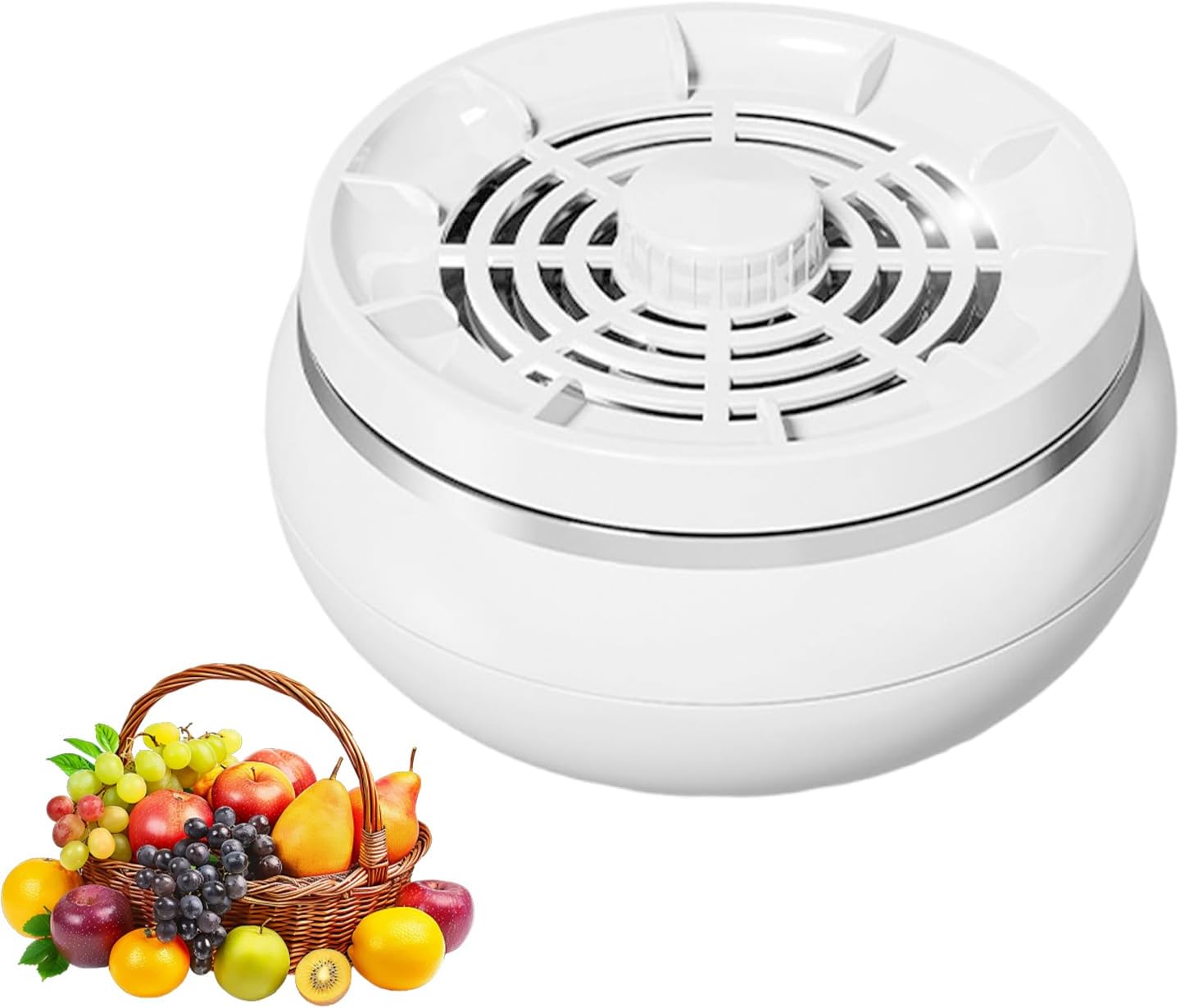 Multi-Function Fruit and Vegetable Cleaner – Fruit Washing Machine with Electrolysis Technology – 4 Smart Modes, Long Battery Life (3600mAh), USB Rechargeable for Home, Camping, Travel (White)