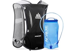 WELLWISE Running Vest Hydration Backpack with 1.5L Water Bladder Adjustable Hydration Vest Running Backpack ,Skin And Lightweight Hydration Vest Backpack for Men Women