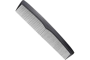 LINAERSHAO 1 Stücke 19cm Styling Kamm Männer Multifunktionaler,Bruchfester Premium Grobzinkiger Carbon,Antistatischer Haar Kamm Friseur zum Haare Schneiden, Breiter Zahnkamm+Feine Zahnung
