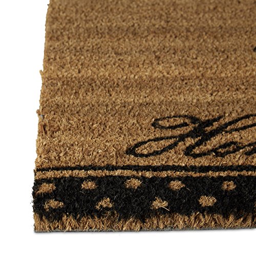 Relaxdays Fußmatte Kokos SWEET HOME 40 x 60 cm Kokosmatte mit rutschfestem PVC Bodem Fußabtreter aus Kokosfaser als Schmutzfangmatte und Sauberlaufmatte Fußabstreifer für Außen und Innen Matte, braun - 5