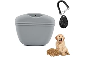 GWAWG 2 szt. Silikonowa torba na karmę dla psa, silikonowa torba na karmę z magnetycznym zamknięciem silikonowym etui na smakołyki dla psa