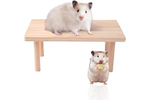 Eophmi Hamster Platform 1 Pcs Hamster Cage Platform Niteangel Platforms Wooden Small Animals Stand Platforms Hamsters Cage Accessories for Hamsters, Gerbils, Chinchillas or Other Small Pets