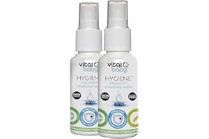 VITAL BABY HYGIENE Vital Baby Aquaint Cleansing Water 50ml 2pk | Hypoallergenic & Antibacterial | Safe for All Ages, Gentle on Skin, Alcohol-Free, 100% Natural Formula | Vegan-Friendly | Quick, No-Rinse Skin Cleanser
