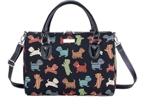 Signare Sac de sport en tapisserie pour femme avec motif animal et animal de compagnie, Chiot ludique, Taille unique