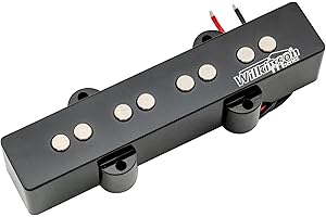 MUSICLILY Wilkinson WOJB Vari Gauss Céramique 4 Cordes Micro Jazz Bass Chevalet Pickup pour Basse électrique Style JB, Noir