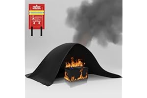 FIREWESS Coperta Antincendio per Batteria per Ebike ed Escooter, Coperta Ignifuga per Batteria al litio, Protezione Ignifuga e Isolamento Termico(100 x 125cm)
