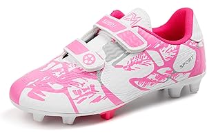 RONILUU Breathable Football Shoes Spikes for Kids Soccer Boots with Cleats Boys Girls Football Boots