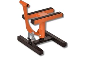 Cruizer - Cavalletto centrale alza moto Arancione cross enduro motard per manutenzione, portata massima 200 Kg