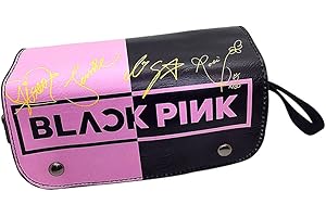 Ksopsdey Blackpink Astuccio per Matite,Astuccio Grande Capacità Matita Borsa,per astuccio per studenti,Cosmetici Borse Pencil Holders Forniture Scolastiche Blackpink Regalo di Cancelleria-