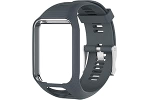 DAMOHONY Correas compatibles con TomTom, correa de silicona de 25 mm, accesorios de repuesto para Tomtom Runner 3/Runner 2/Spark 3/Adventurer/Golfer 2