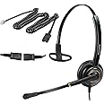 KEMEILE Corded RJ9 Telephone Headset with Mic Noise Cancelling Compatible with Cisco Landline Deskphones 6851 6961 7821 7841 7861 7931G 7940G 7941G 7942G 7945G 7961G 7962G 7965G 7970G 7975G 7985G 9951