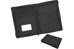 BlinBlin Car Document Holder with Multiple Pockets - Oxford Fabric Organiser for Glove Box, Registration, Insurance & Manuals - Black