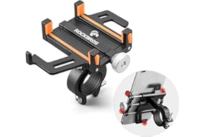 ROCKBROS Soporte Móvil para Bicicleta Moto, Rotación 360° Soporte Universal de Aleación de Aluminio para Teléfonos