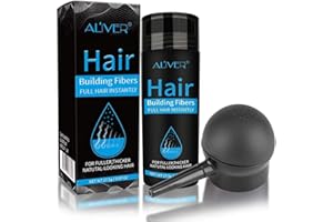 IFUDOIT Fibre per Capelli Castano Scuro con Applicatore, Fibre Naturali Cheratina per la Costruzione dei Capelli, Correttore per la Caduta dei Capelli per Uomini e Donne per Punti Calvi e Capelli Diradati