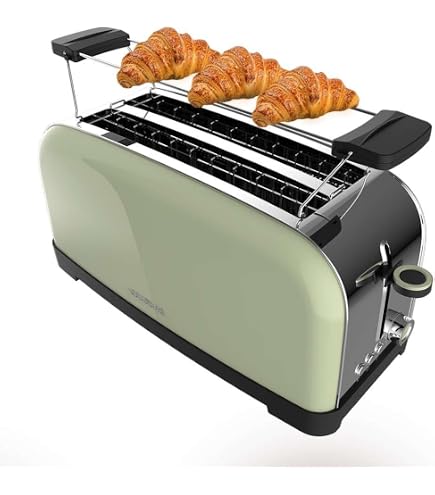 Grille-pain Cecotec Toast&Taste 16000 Extra Double - 1630W, 2 Fentes Extra-Larges, 6 Niveaux De Grillage