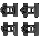 MEISO 4 Pieces Child Proof Refrigerator Locks, Fridge Lock, Safety Doors Children Self-Adhesive, Adjustable Drawer Safety Loc