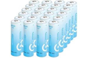 Nice Power™ AA Baterías de Litio de Alta Potencia 3000mah 1.5V No Recargable Capacidad máxima Cámara Xbox Gaming Digital Blink Batería Doble A LR6 En Estuche Fuerte (Paquete DE 24)